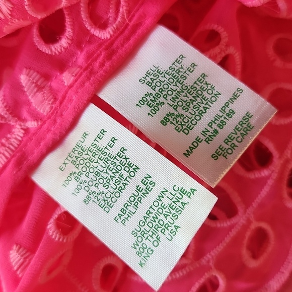 Lilly Pulitzer Amrita Maxi Shirt Dress Hot pink eyelet size 00 010634 - Picture 9 of 12